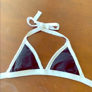 Triangle Black and White bikini top